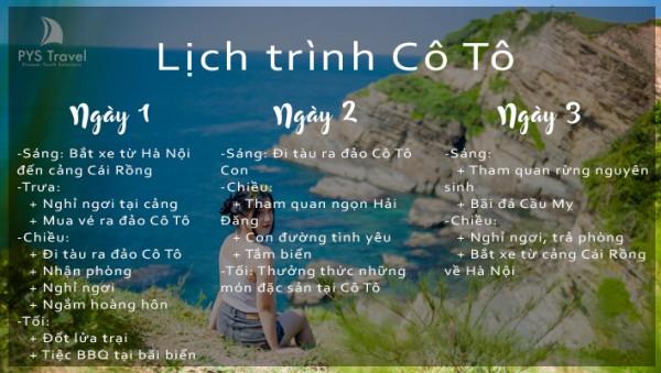 Gợi ý lịch trình Cô Tô (ảnh: Pys Travel)