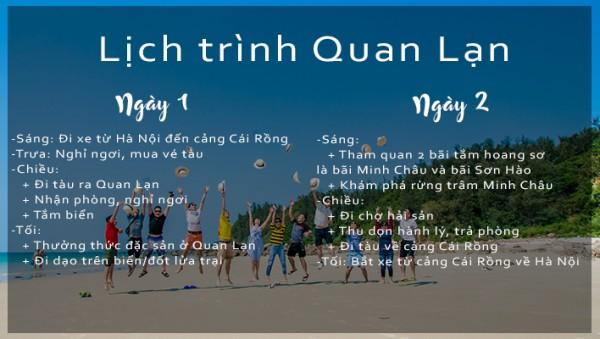 Gợi ý lịch trình đi Quan Lạn (ảnh: Pystravel)