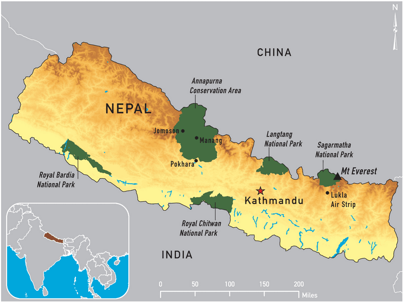 vị trí địa lý nepal