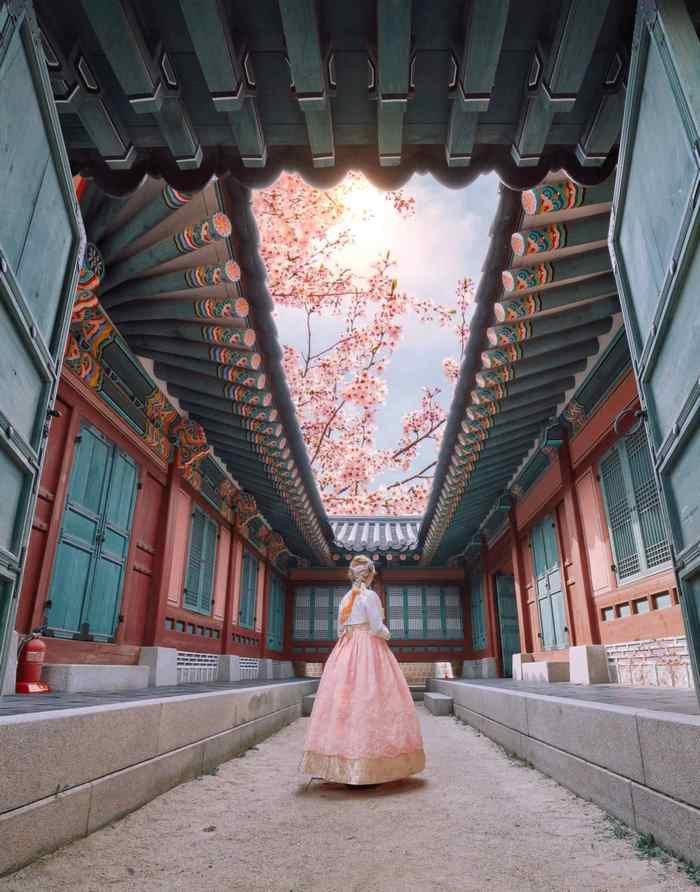 check-in hanbok cung điện Gyeongbokgung, du lịch hàn quốc