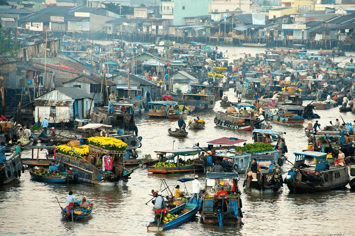 chợ nổi cà mau