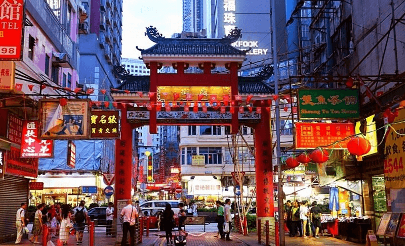 phố chợ đêm temple