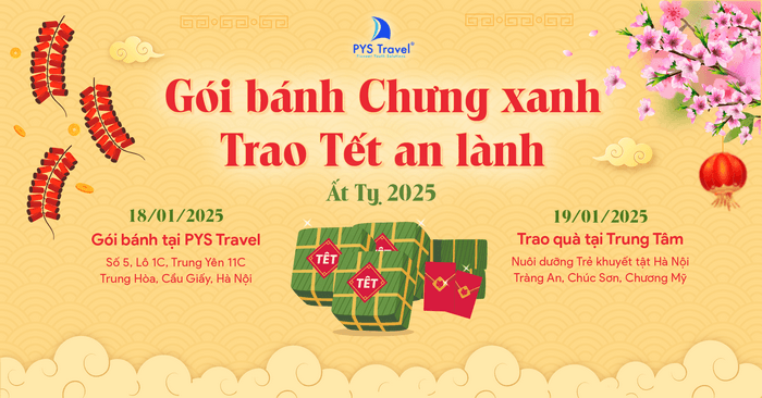 Gói bánh chưng xanh trao tết an lành xuân Ất Tỵ 2025