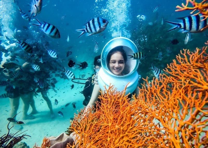 Lặn biển là môn thể thao bất kỳ bạn trẻ nào khi ghé Phú Quốc đều muốn một lần trải nghiệm