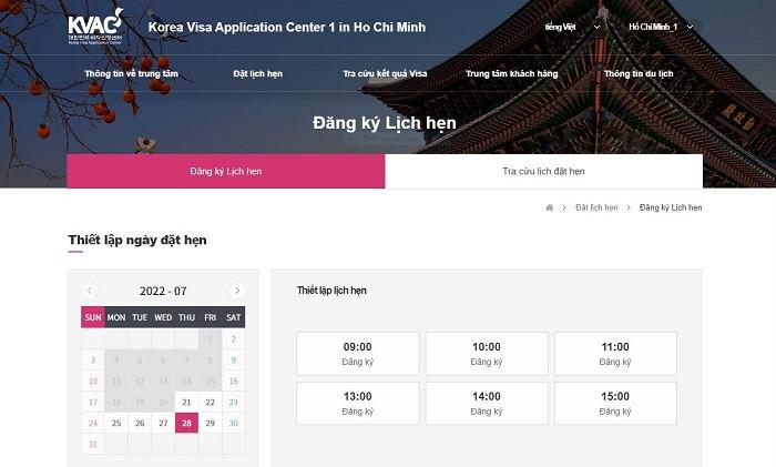 dịch vụ đặt lịch hẹn làm visa